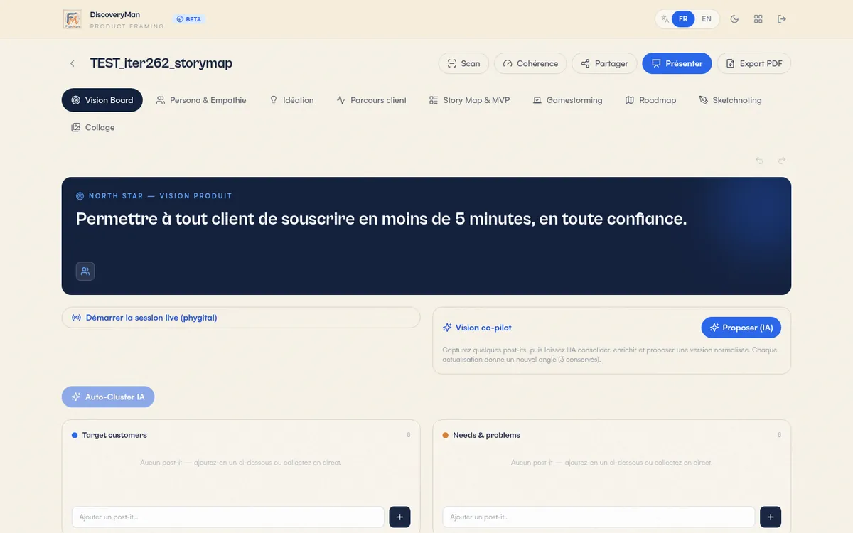 DiscoveryMan — aperçu de l'interface (capture 2)